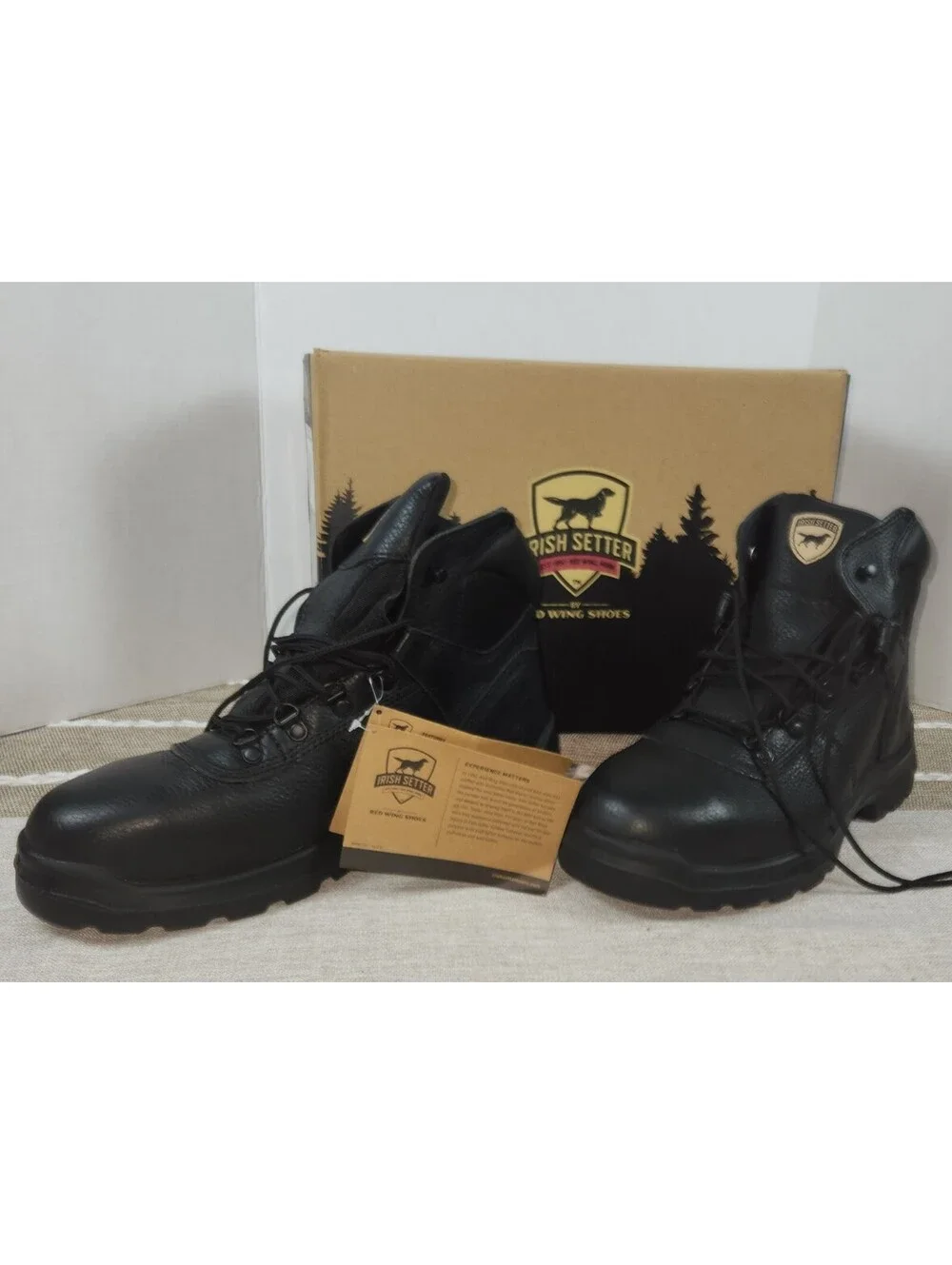 Irish Setter by Red Wing Boots ELY Leather Safety Mens 10.5 D Black Steel Toe